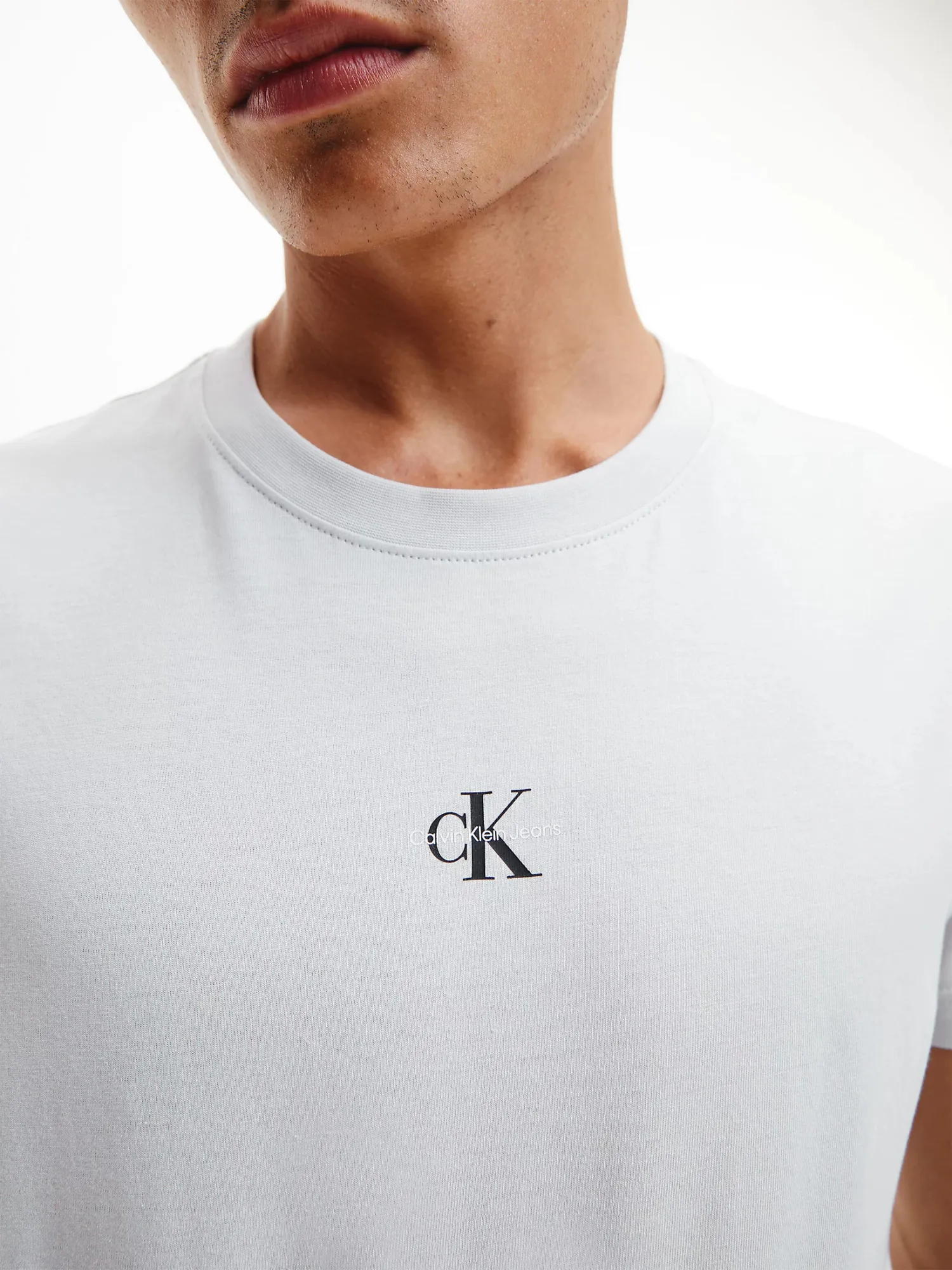 CALVIN - | Grey KLEIN Micro MonoLogo T-shirt Choice+Attitude JEANS Ghost