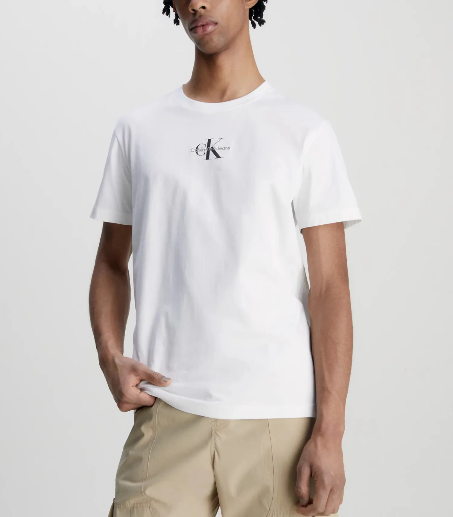 CALVIN KLEIN JEANS - MonoLogo White T-shirt Choice+Attitude Bright Regular 