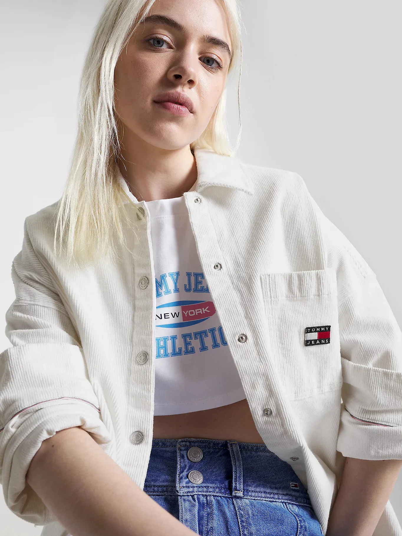 TOMMY JEANS White - | Choice+Attitude TJW Pop Cord Ancient Overshirt