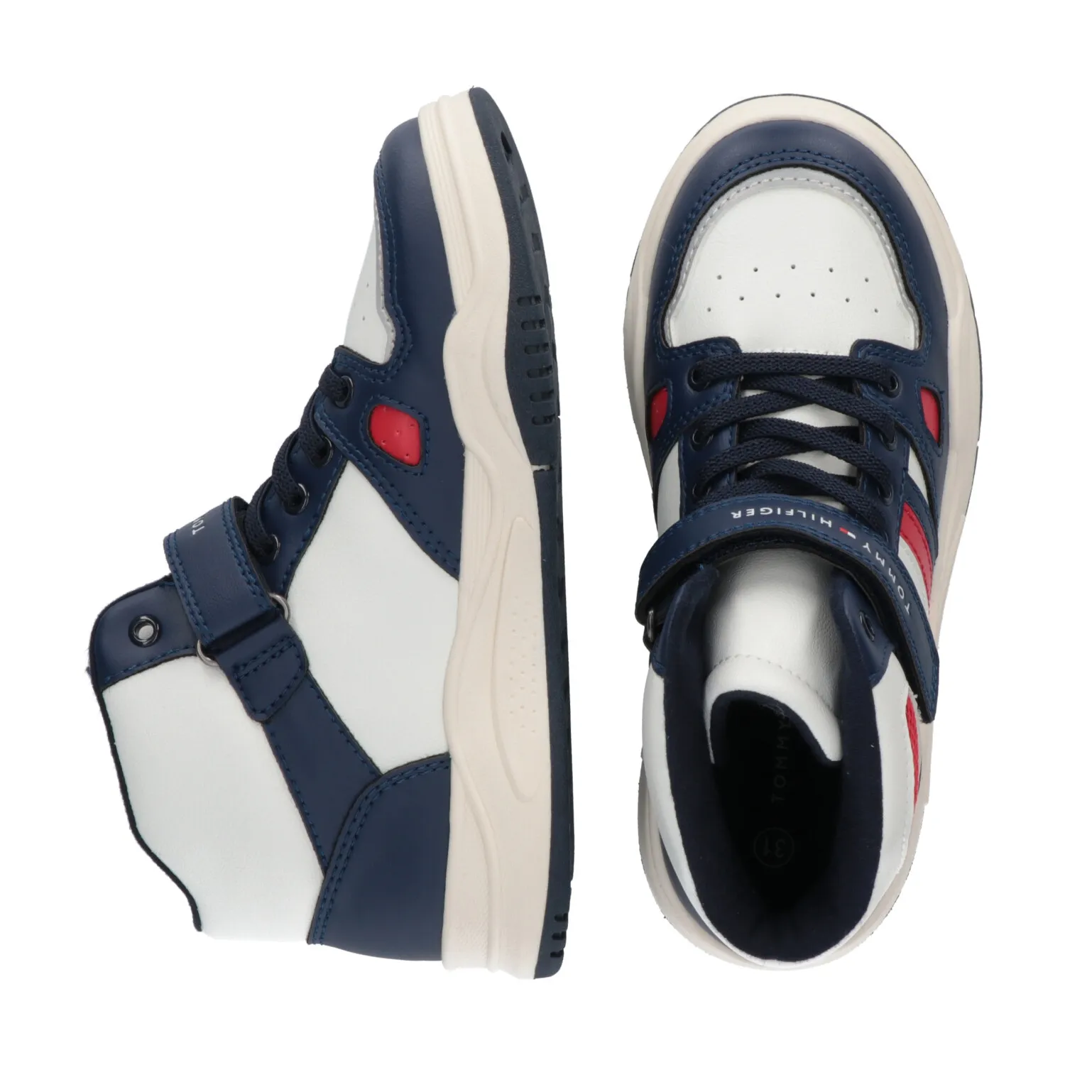 Lace up/Velcro White/Red Boys Stripes - Blue/Off Choice+Attitude | HILFIGER Top High TOMMY Sneakers