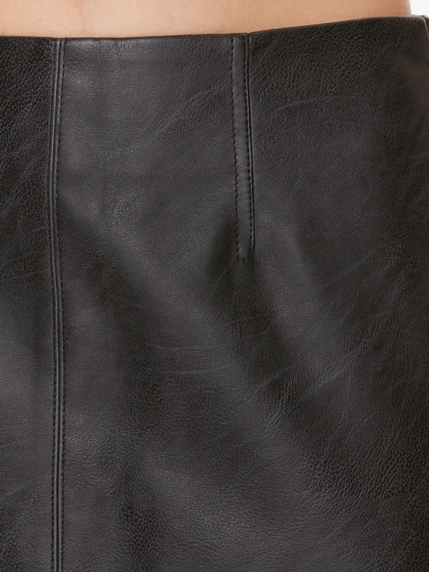 CALVIN KLEIN JEANS Faux Leather | CK Choice+Attitude Black Skirt 