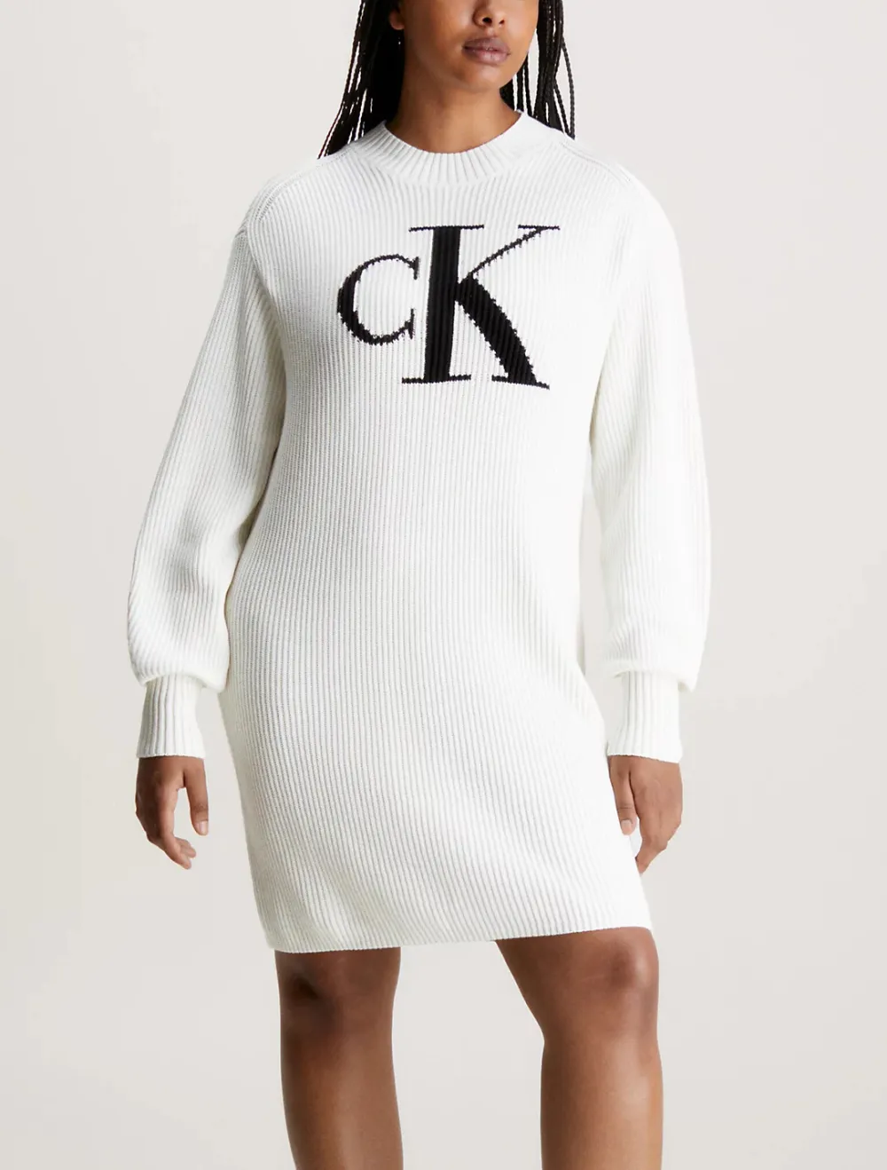 CALVIN KLEIN JEANS Sweater Choice+Attitude - Loose | CK Black Woven Dress Label